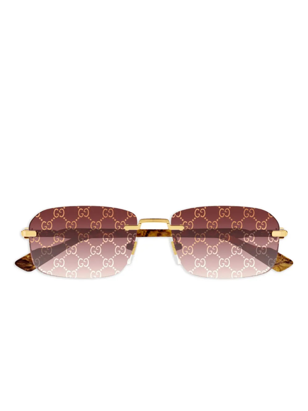 lunettes de soleil 'Brown' à monture rectangulaire