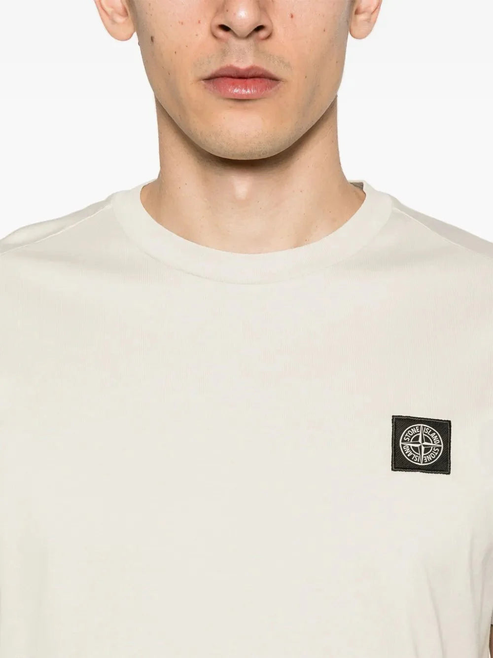 Compass-patch cotton T-shirt
