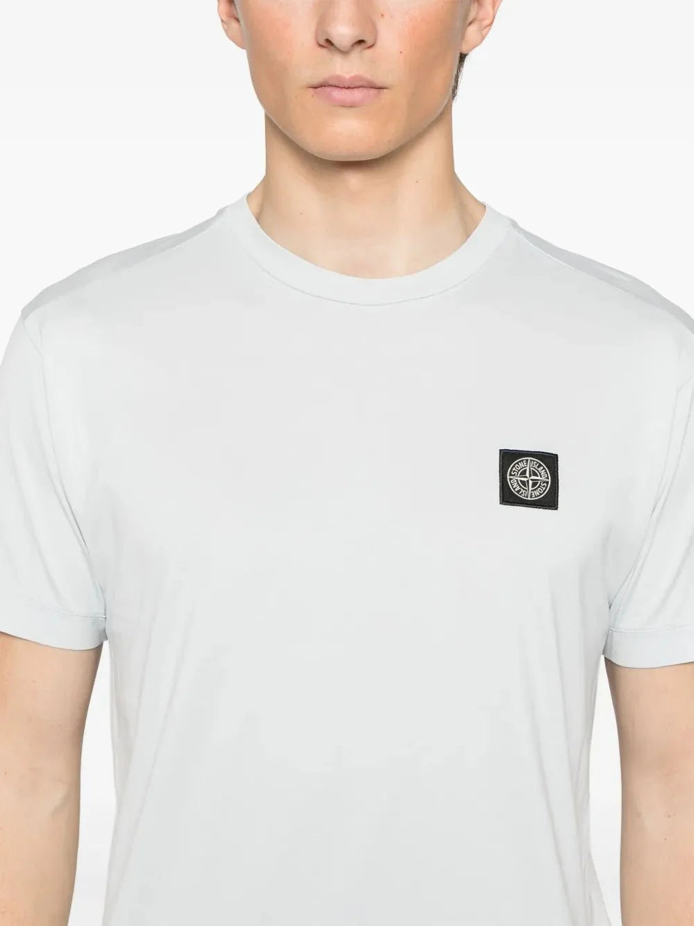 Compass-patch cotton T-shirt
