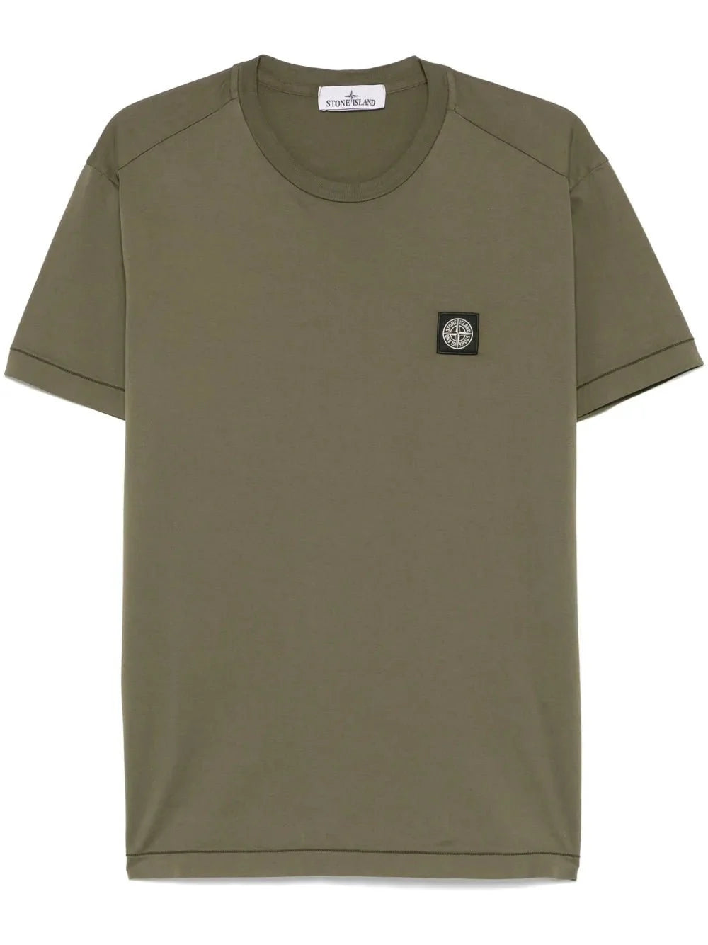 Compass-patch cotton T-shirt
