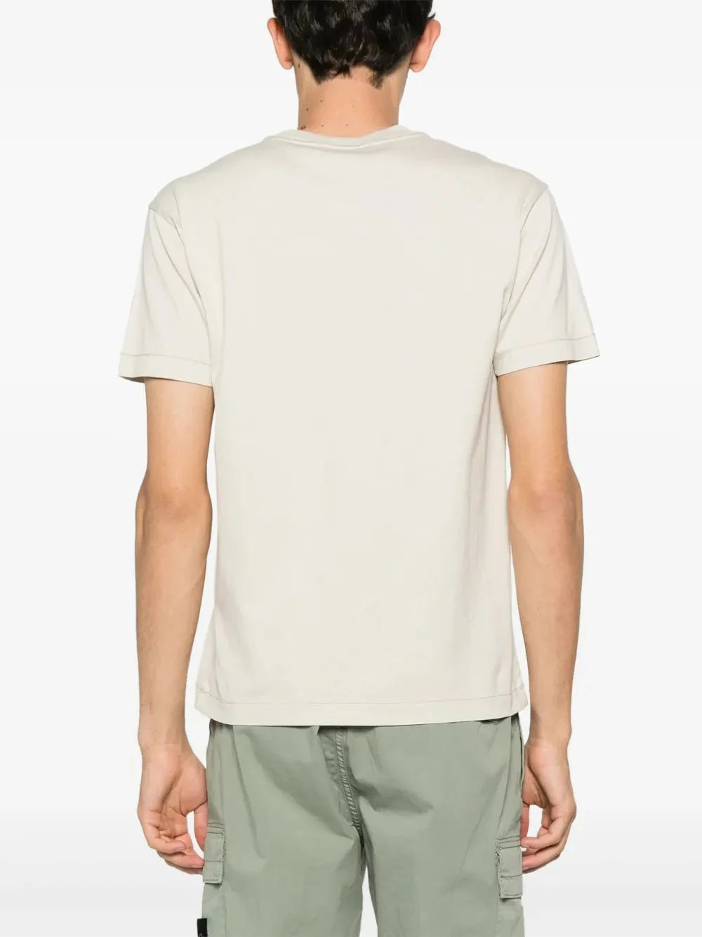 Compass-patch cotton T-shirt