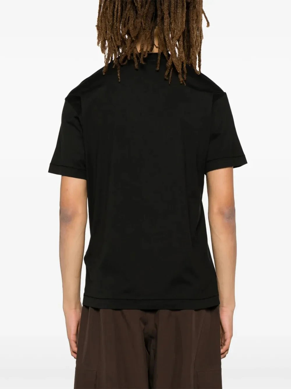 Compass-patch cotton T-shirt