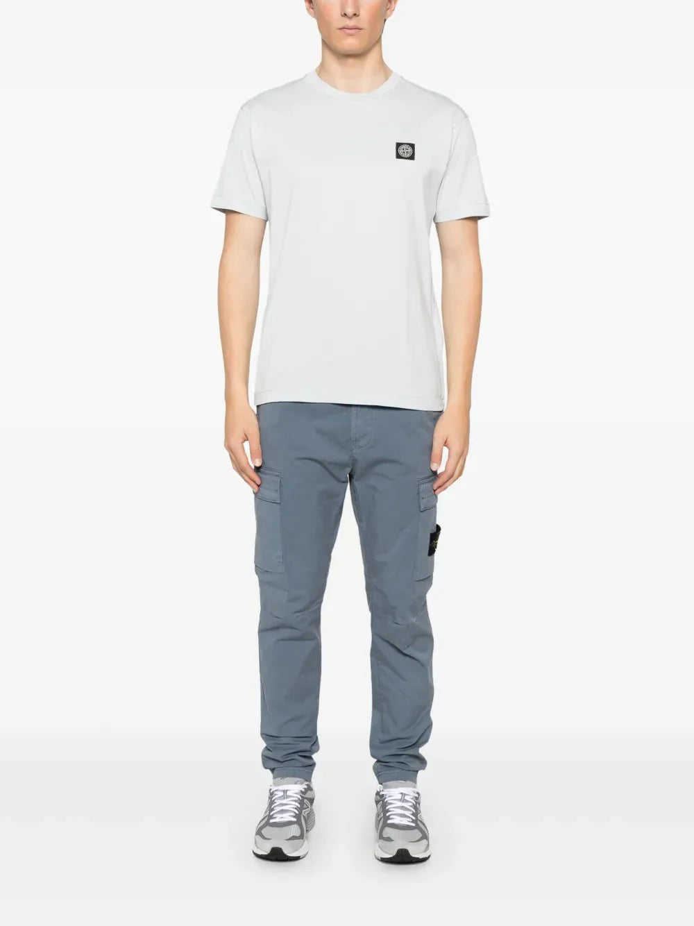 Compass-patch cotton T-shirt