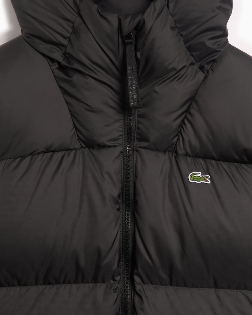 Short Water Repellent Hooded Puffed Jacket