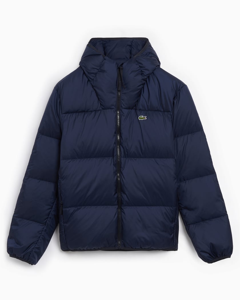 Short Water-Repellent Hooded Puffed Jacket