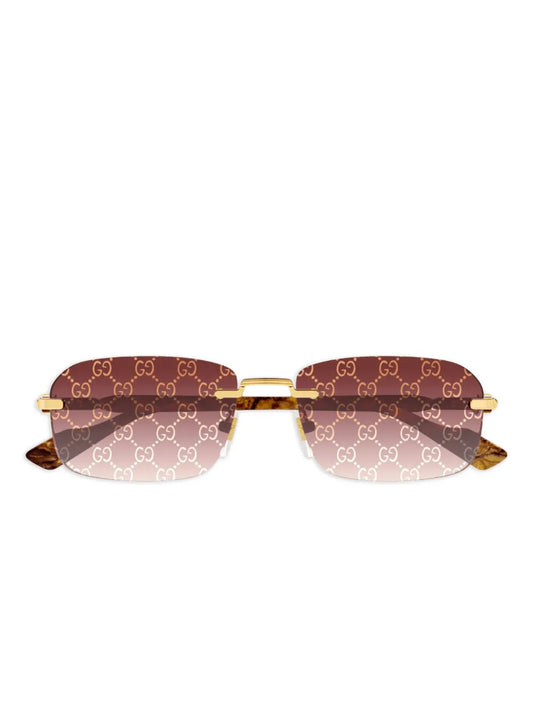lunettes de soleil 'Brown' à monture rectangulaire