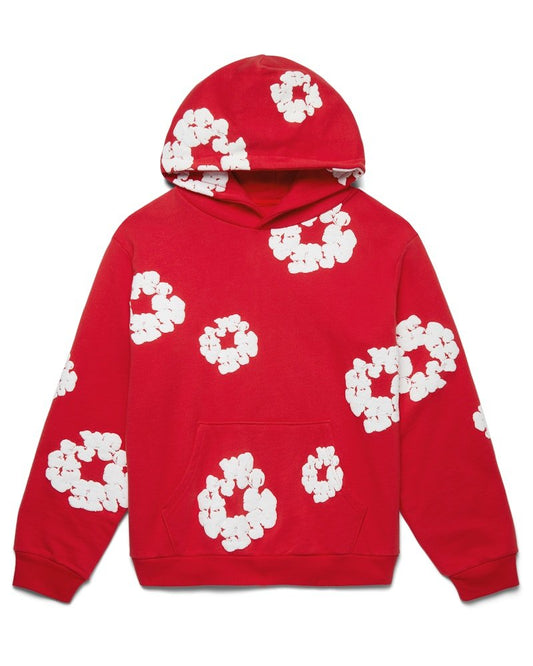 DENIM TEARS HOODIE COTTON WREATH RED