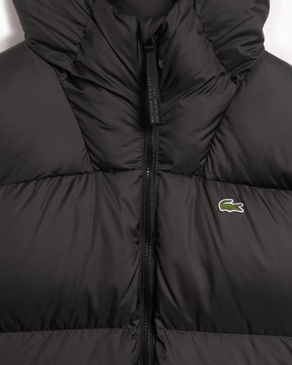 Short Water Repellent Hooded Puffed Jacket