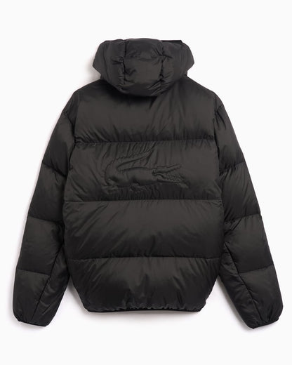 Short Water Repellent Hooded Puffed Jacket