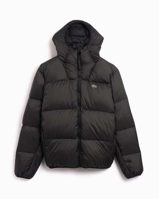 Short Water Repellent Hooded Puffed Jacket