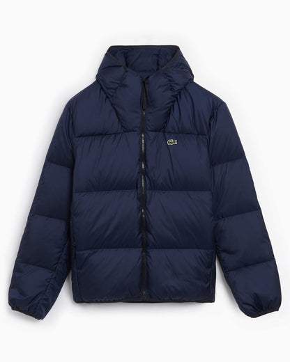 Short Water-Repellent Hooded Puffed Jacket