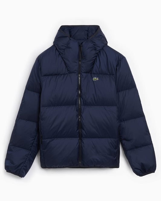 Short Water-Repellent Hooded Puffed Jacket