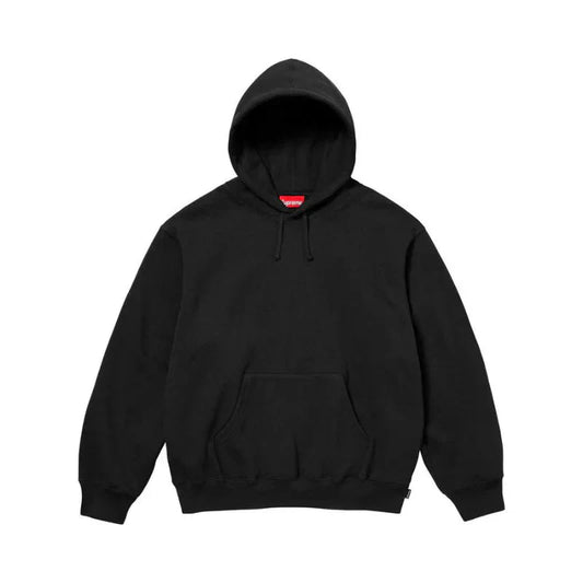SUPREME HOODIE SATIN APPLIQUÉ BLACK
