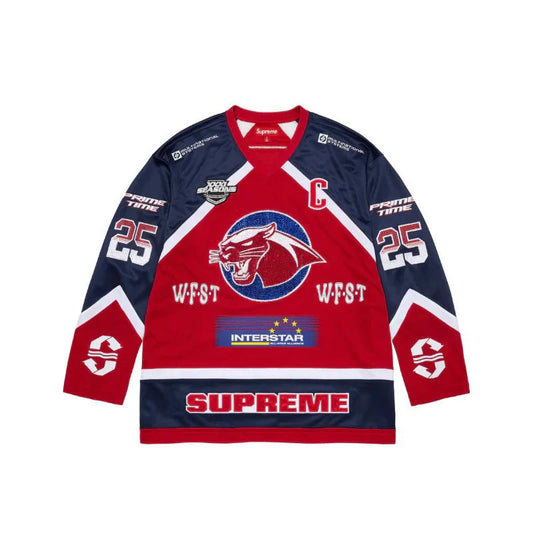 SUPREME JERSEY RHINESTONE HOCKEY BLUE